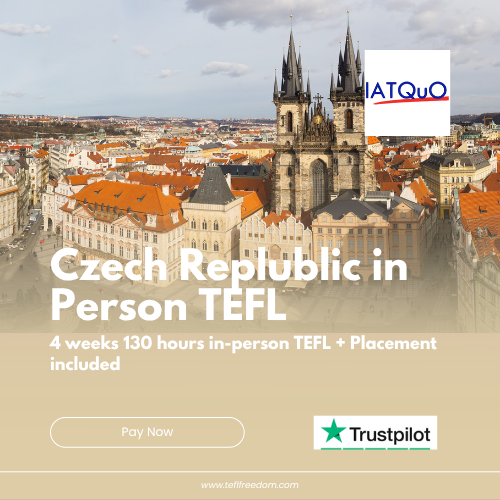 TEFL Course CZECH REPUBLIC $1,590 USD Pay Deposit of