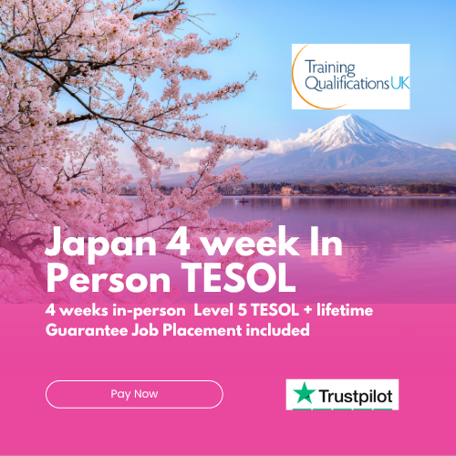 TESOL Course JAPAN $2,100 USD Pay Deposit of
