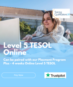 TESOL Online 4 Weeks Course with Practicum $650 Pay Deposit of